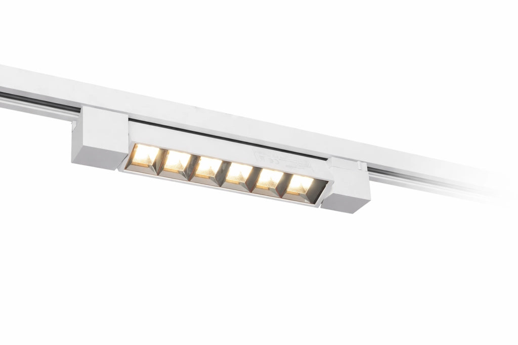 Proiettore LED per Binario Elettrificato 12W 1440lm Bianco, Faretto Lineare per Negozi e Showroom, Luce Diretta ad Alta Efficienza, Luce calda, fredda o naturale Colore della luce: Luce calda