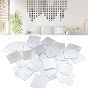 50 pezzi di piastrelle a specchio autofissanti 5 x 5 cm acrilico piccoli specchi da assemblare autofissanti mosaico a specchio autofissante piastrelle quadrati a specchio mini decorazione per la parete della cabina doccia