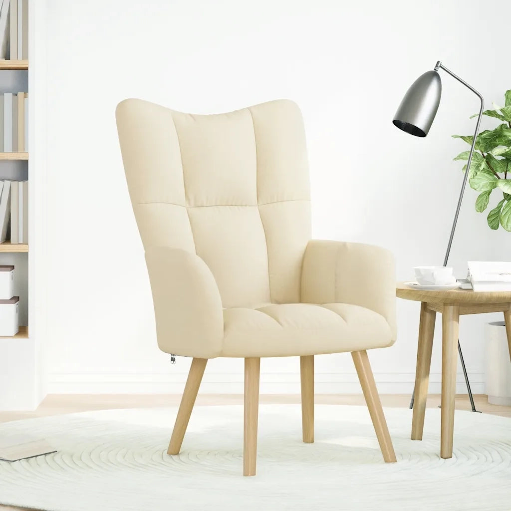 vidaXL Sedia Relax Crema in Tessuto