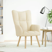 vidaXL Sedia Relax Crema in Tessuto