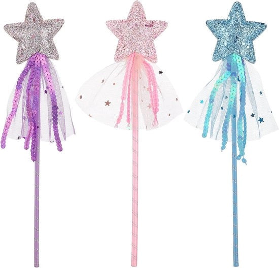 Staf per bambine - stecche di Natale con glitter - stecche magiche per bambine - stecche da gioco per bambine - accessori per bambine - stecche per bambine - accessori per feste di compleanno e Natale