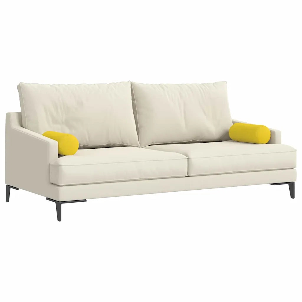 Cuscini a rullo 2 pcs Giallo Chiaro Ø 15 x 40 cm Tessuto