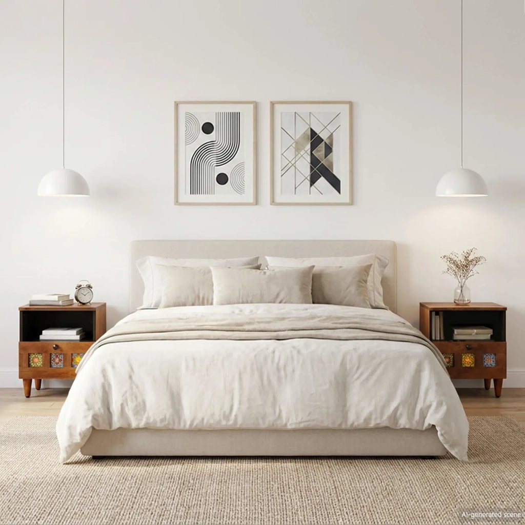 Armadio da Notte con cassetto 2 pcs Marrone 40 x 33 x 46 cm 4018231