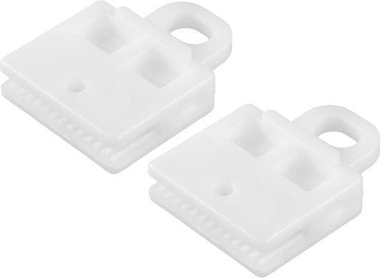 Clip di fissaggio universale - 2 pezzi - Bianco - Duraturo - Installazione facile - Dimensioni 53x40x12mm - Clip per cornice