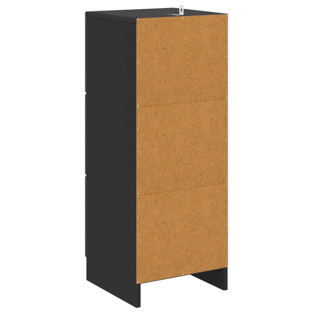 Mobile con Cassetti Nero 33 x 34,5 x 87 cm Legno ingegnerizzato 895766