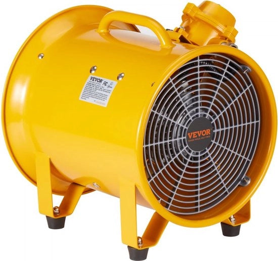 Ventilatore industriale - Ventilatore assiale - Motore a corrente alternata 550 W - Velocità di rotazione 2850 giri/min - Flusso d'aria 4250 m³/h - Cavo di alimentazione 3 m - Livello di rumore 75 dB - IP44