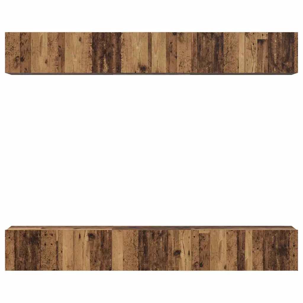vidaXL Set mobile TV 6 pcs Legno vecchio 80 x 30 x 30 cm