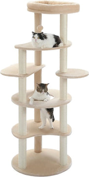 Scalino per gatti - 154cm alto - Scalino per gatti grandi - Beige