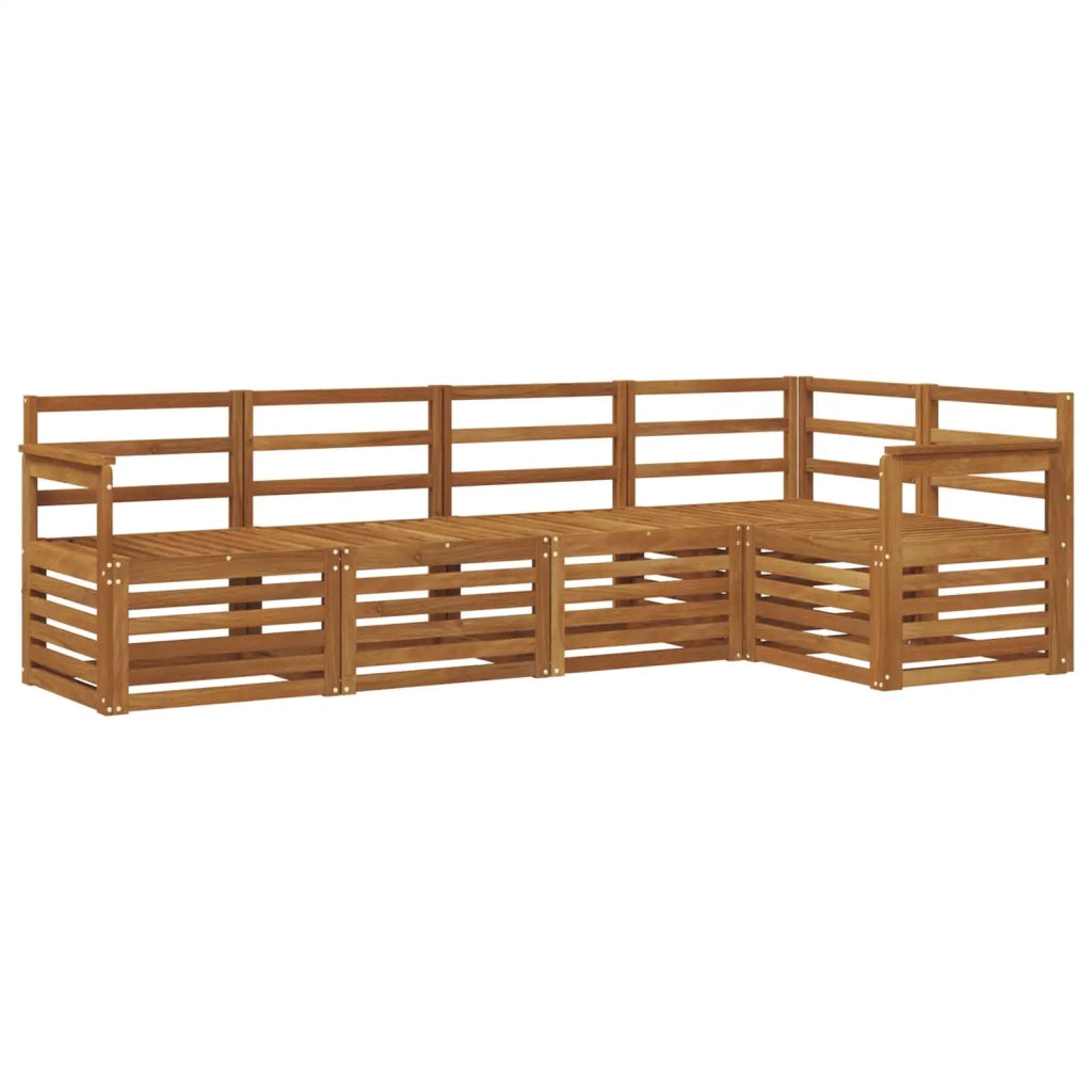 Set divani 5 pcs Naturale Legno di Acacia Massello 3374794