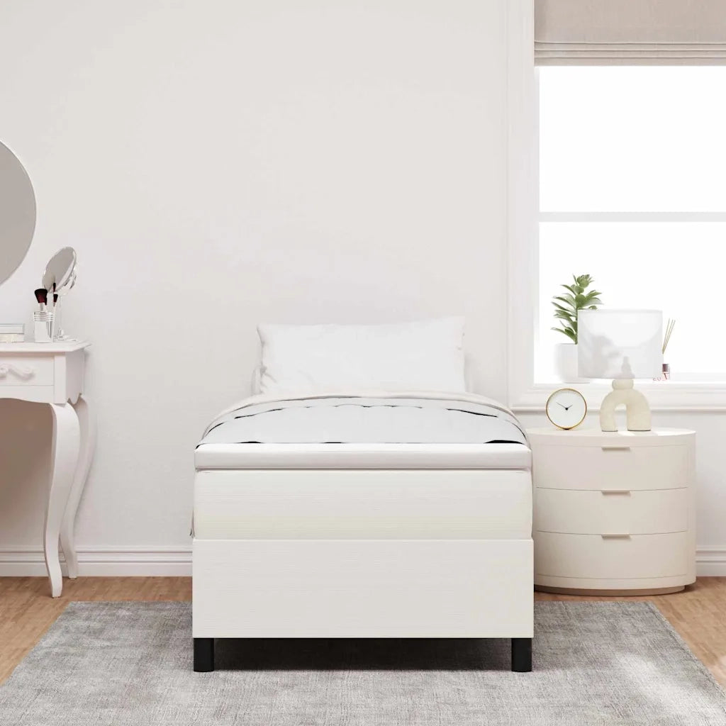 Struttura letto piattaforma-Giroletto-Rete del Letto Crema 90 x 190 cm Tessuto in Cords
