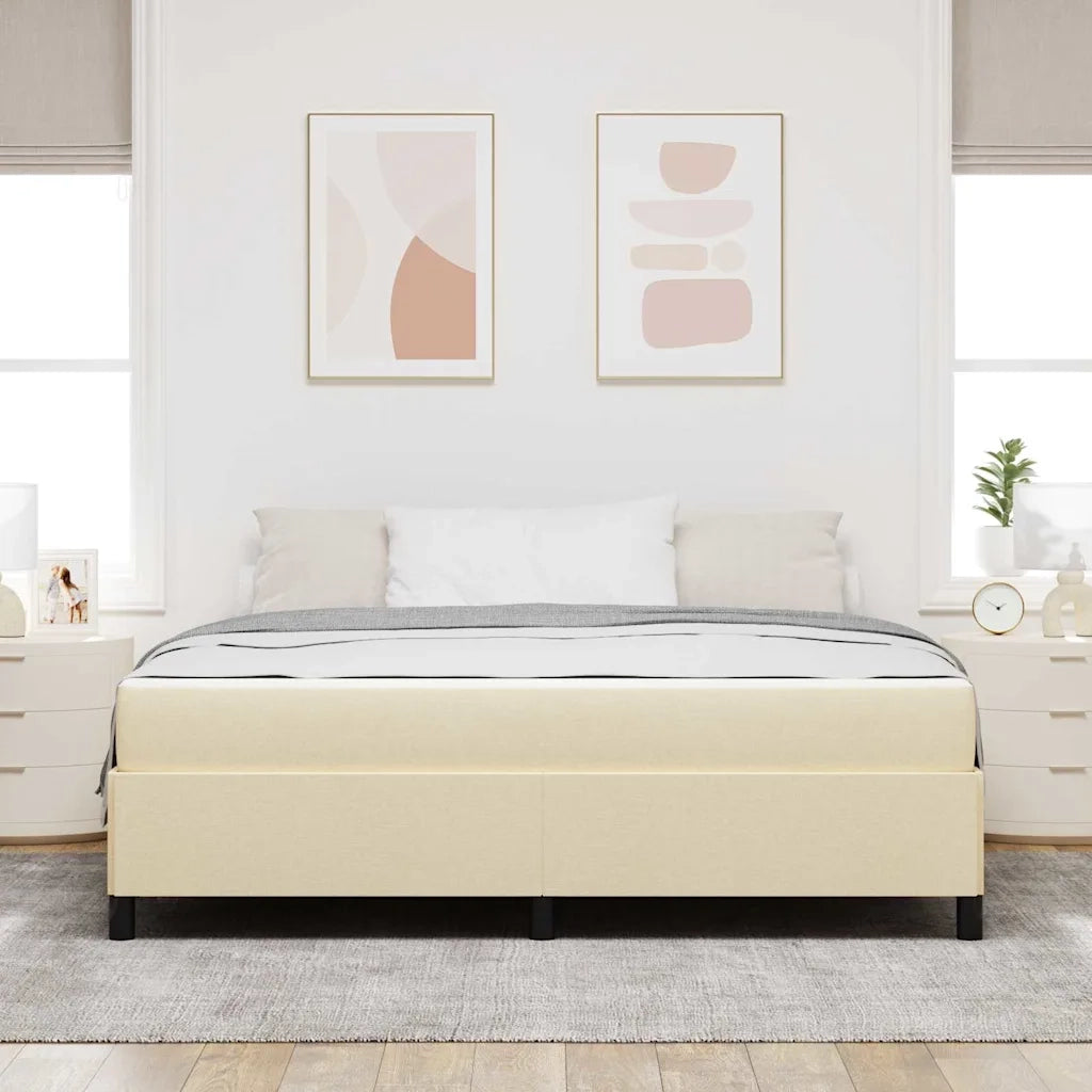 vidaXL Letto a molle Crema e Nero 180 x 200 cm