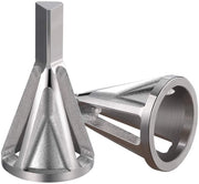 Due strumenti per ontboring esterna - Strumento per affusolatura - Rimozione dei fori - Riparazione rapida dei danni - Asta d'ottone a forma di triangolo con filettatura a sei spighe - Adatto per testine da foro - Ontboring multifunzionale - Argento