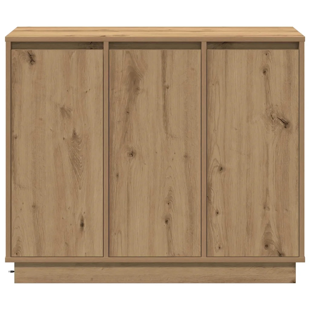 Madia LED Rovere artigianale 90 x 32 x 75 cm Legno multistrato 869681
