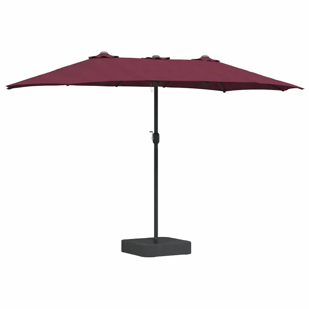 Ombrello da giardino Rosso Bordeaux 385 x 209 x 244 cm 42003279