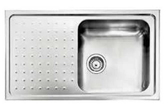 CM Punto plus 86 x 50 1V Lavello ad incasso Rettangolare Acciaio inossidabile