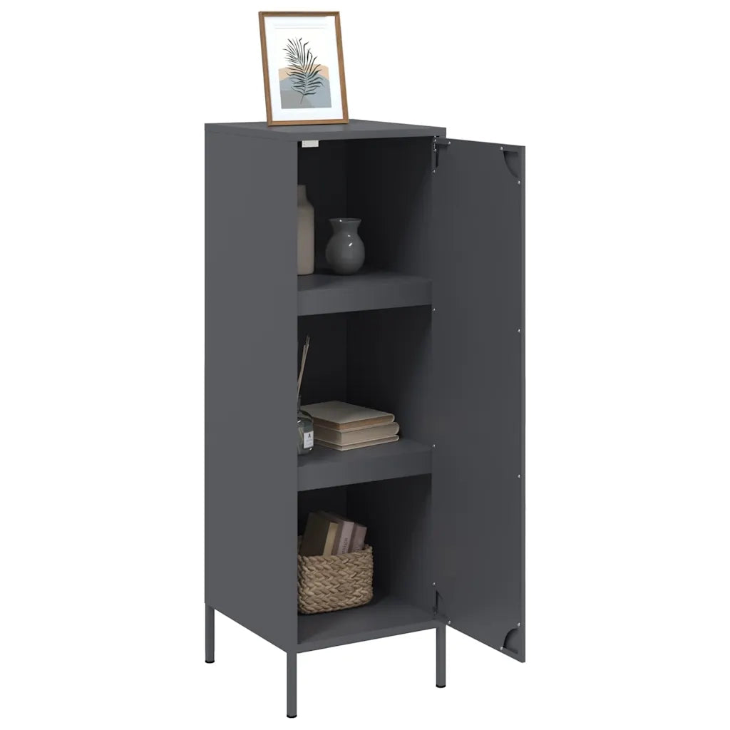 Credenza | Madia | Buffet da pranzo | Armadio da pranzo Antracite 36x39x113 cm in Acciaio