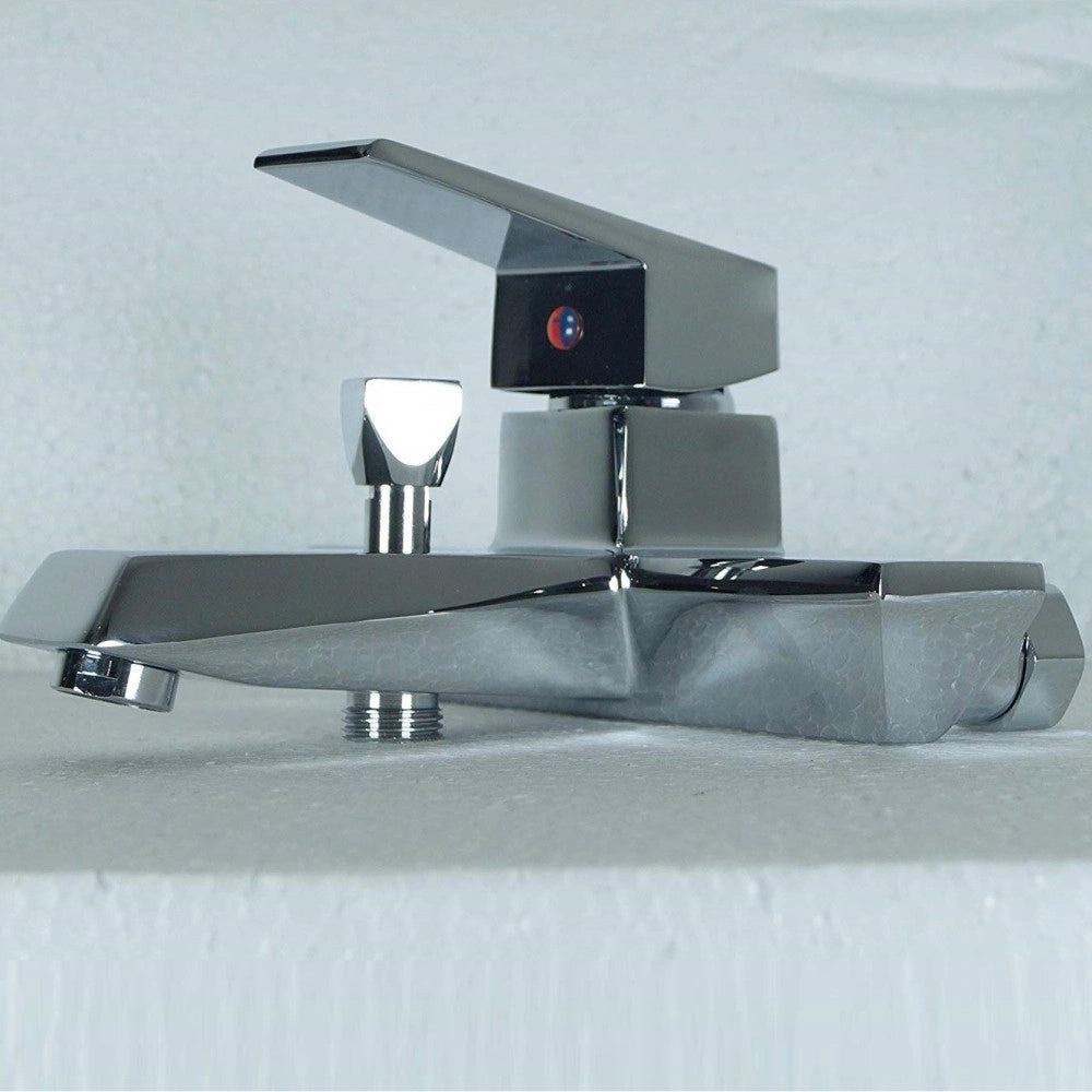 Trade Shop - Rubinetto Miscelatore Vasca Cubico  52965 Monocomando Monoforo Rubinetteria -