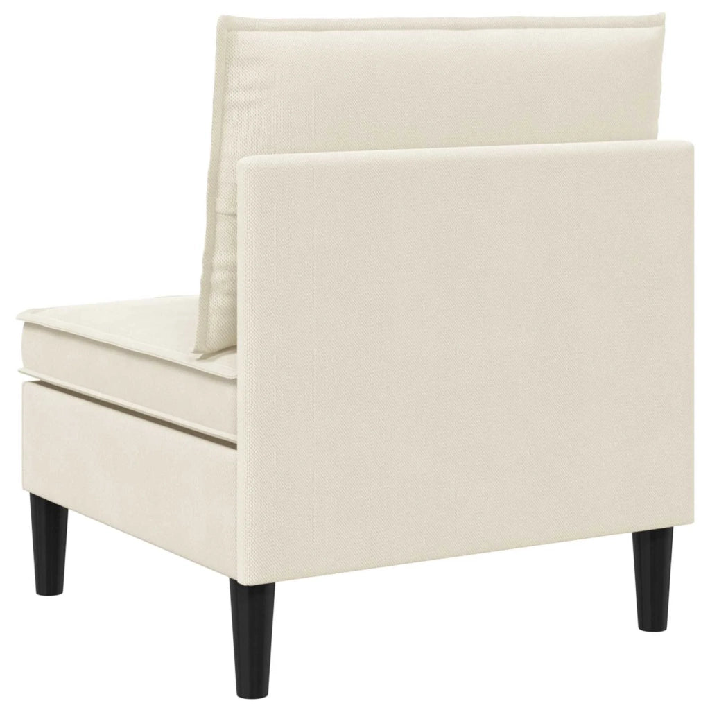 Divano Medio con Storage Crema Velluto