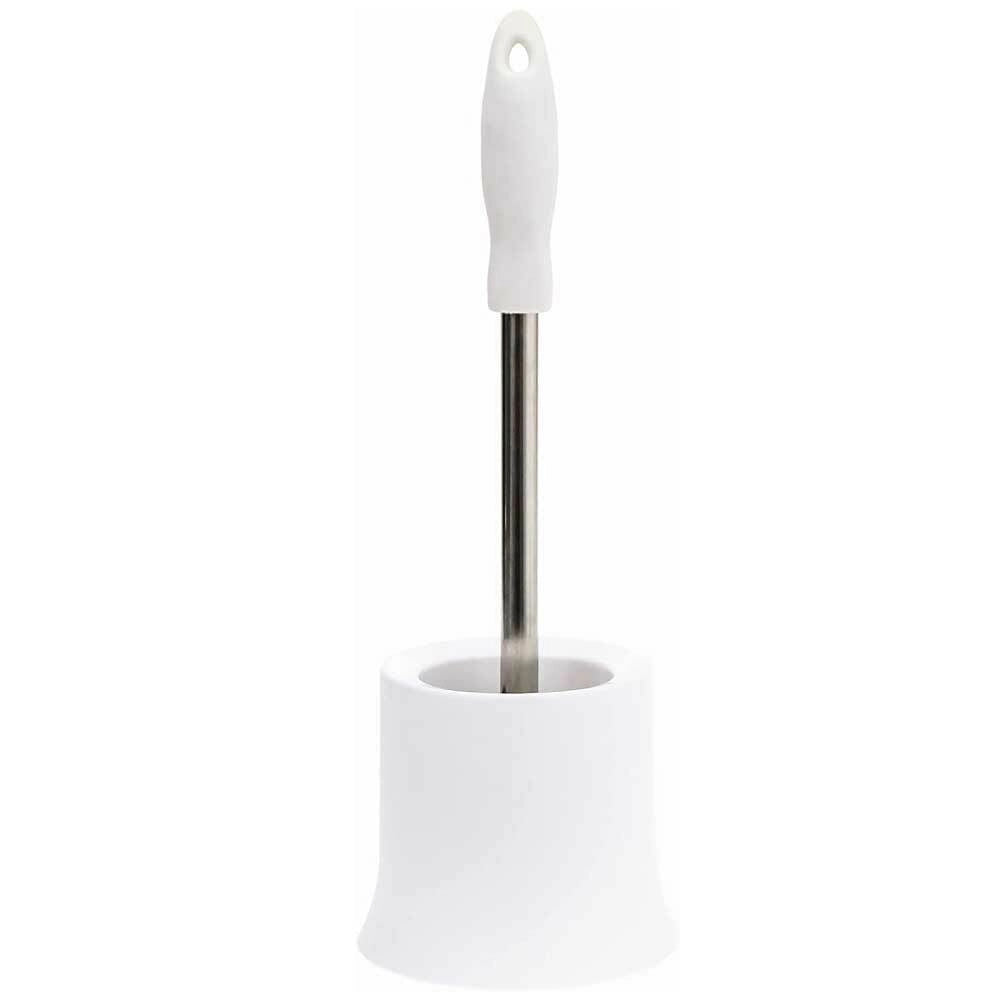 Portascopino Bagno con Spazzolone WC per Bagno in Plastica e Metallo 39cm