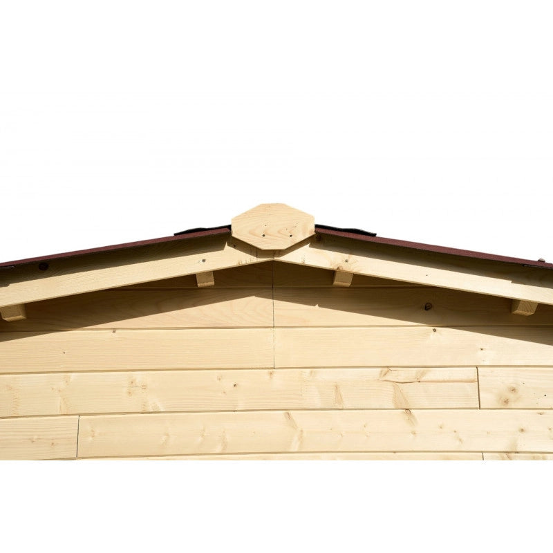 Casetta in legno da giardino con porta vetrata – 300x184 cm – tavole 20 mm, tetto bitumato e struttura compatta – AL3019.02N Foresta