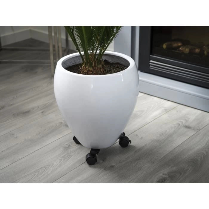 Rulliera NATURE per piante allungabili - Metallo nero - H6 x 27/37 x 27/37 cm