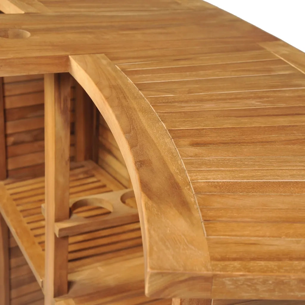 Tavolo da Bar Pieghevole 155x53x105 cm in Massello di Teak 43804