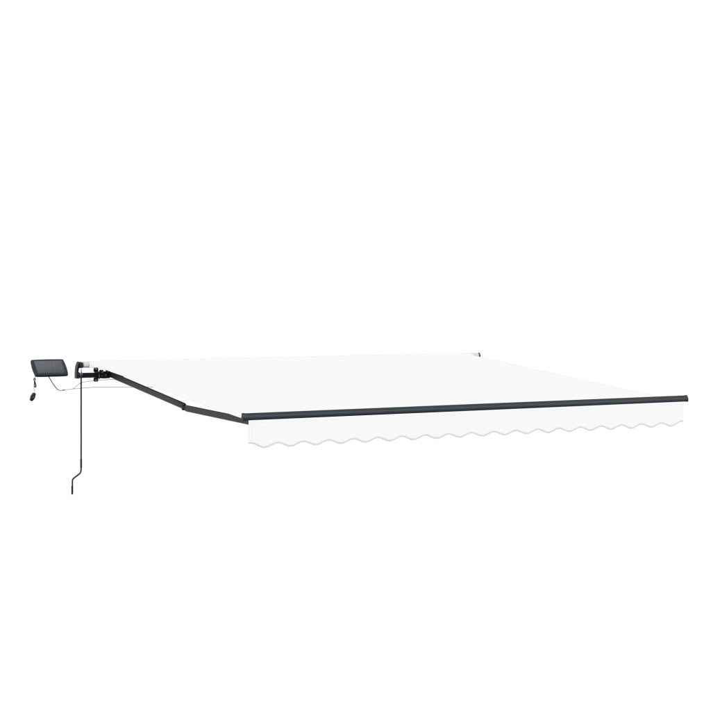 Tenda Manuale Retrattile con LED Bianca 450x300 cm