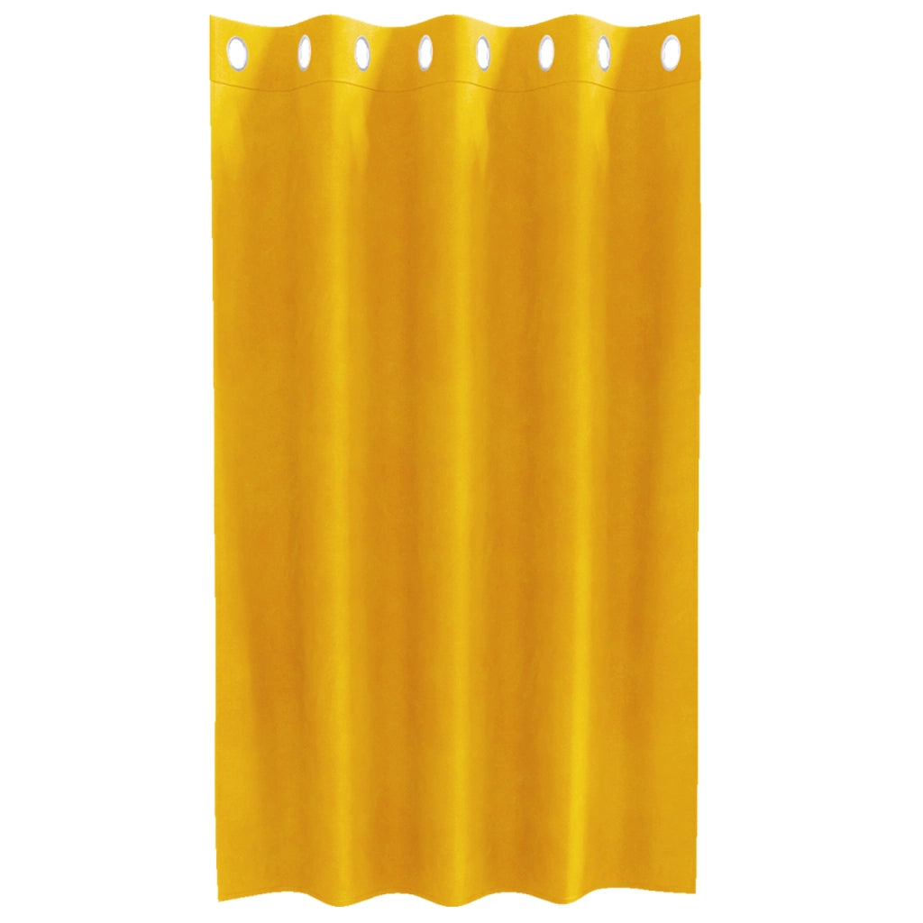 Tende oscuranti  con occhielli 2 pezzi Giallo senape Velluto