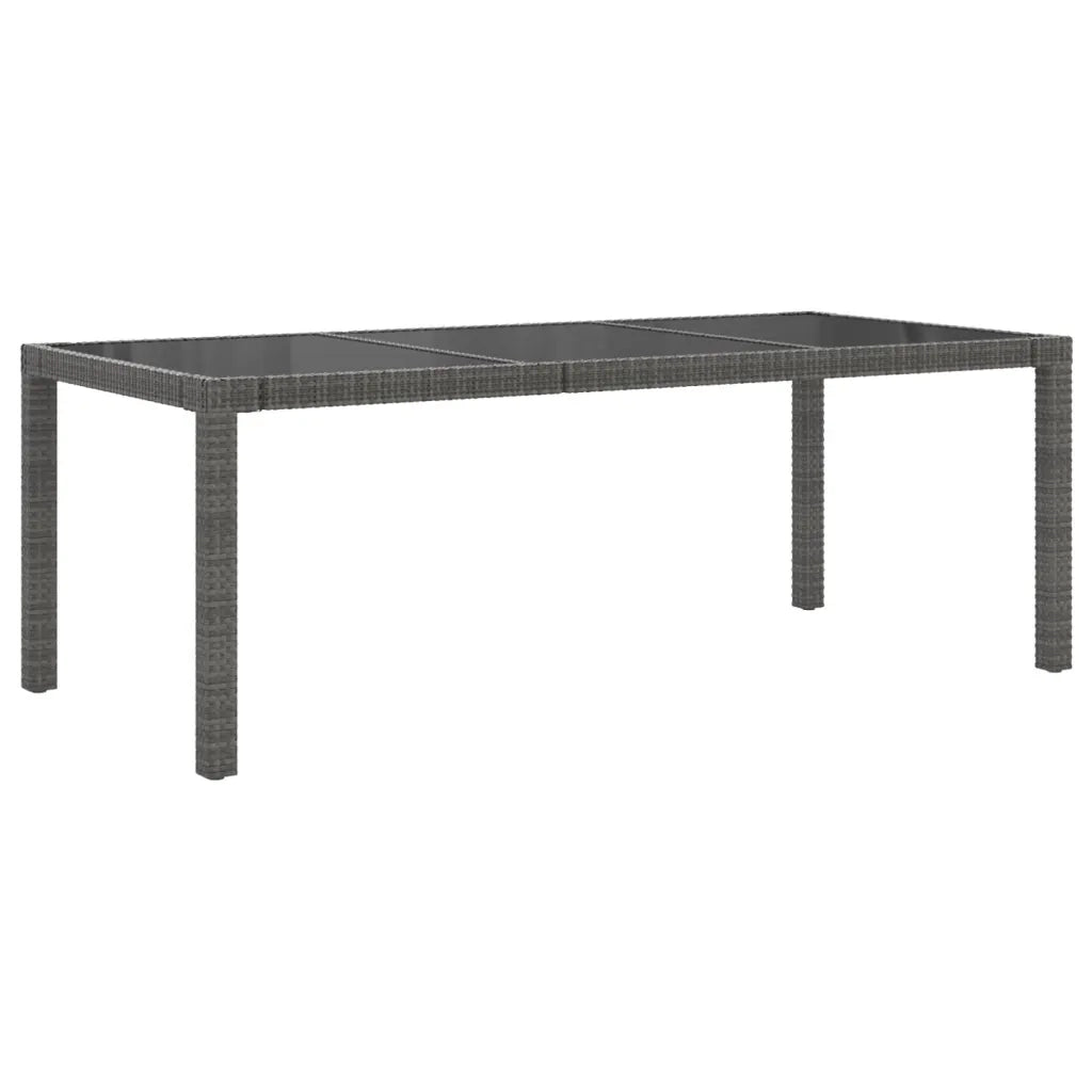Set da Giardino 7 pz con Cuscini in Polyrattan Nero e Grigio 3094937