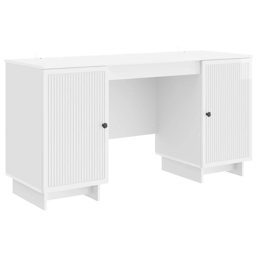 Scrivania Bianco Lucido Legno ingegnerizzato 142,5 x 50 x 75 cm
