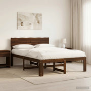 Letto matrimoniale con testiera ROSTOCK Marrone Scuro 903359