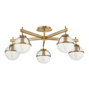Lampada a sospensione Hollis ottone anticato 5xE14 Hinkley