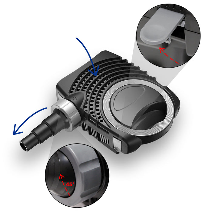 Pompa da laghetto NEO-280B SuperECO 3000l/h 10W, per circolazione e filtrazione acqua