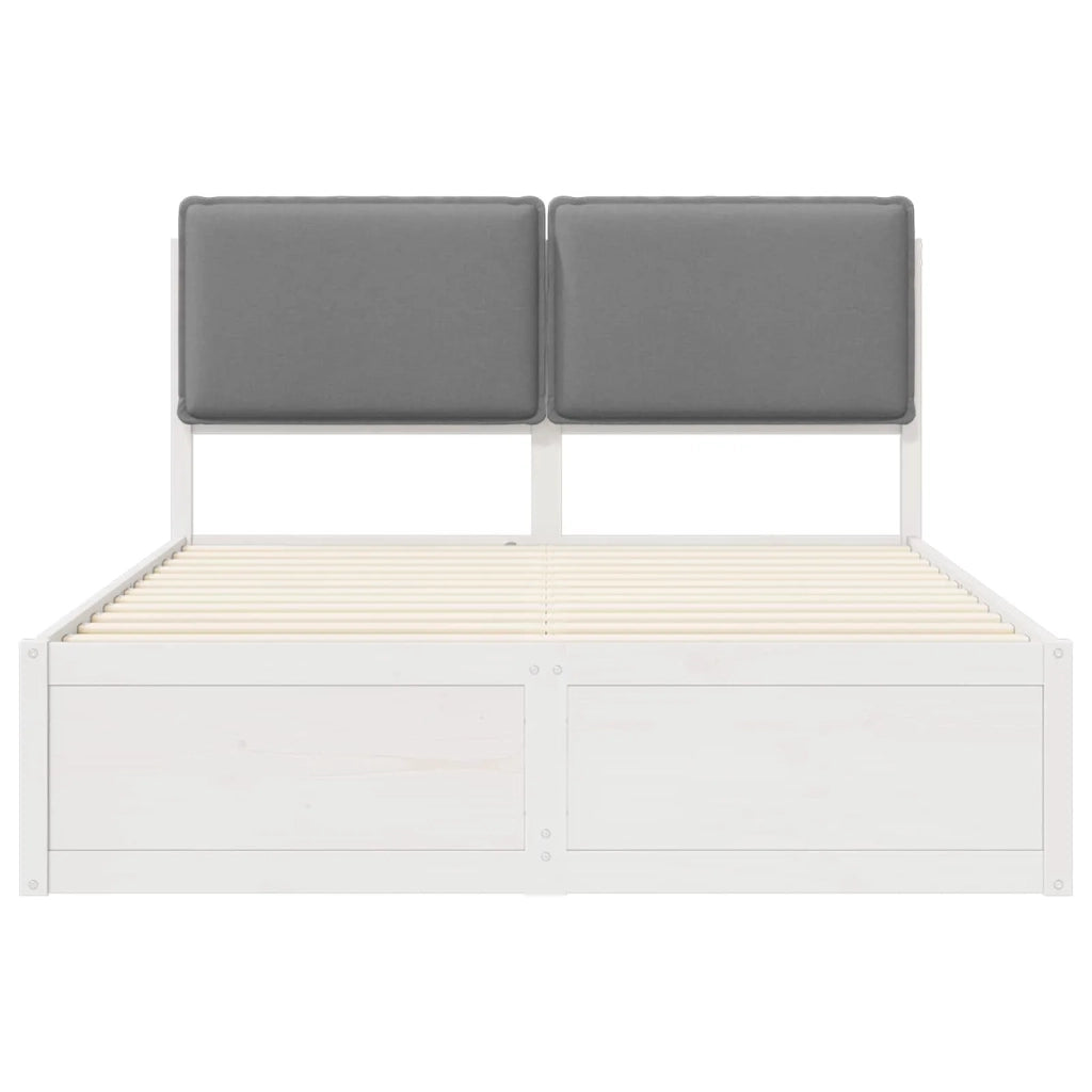 Letto con Testiera Rivestita Grigio chiaro 150 x 200 cm 3398123