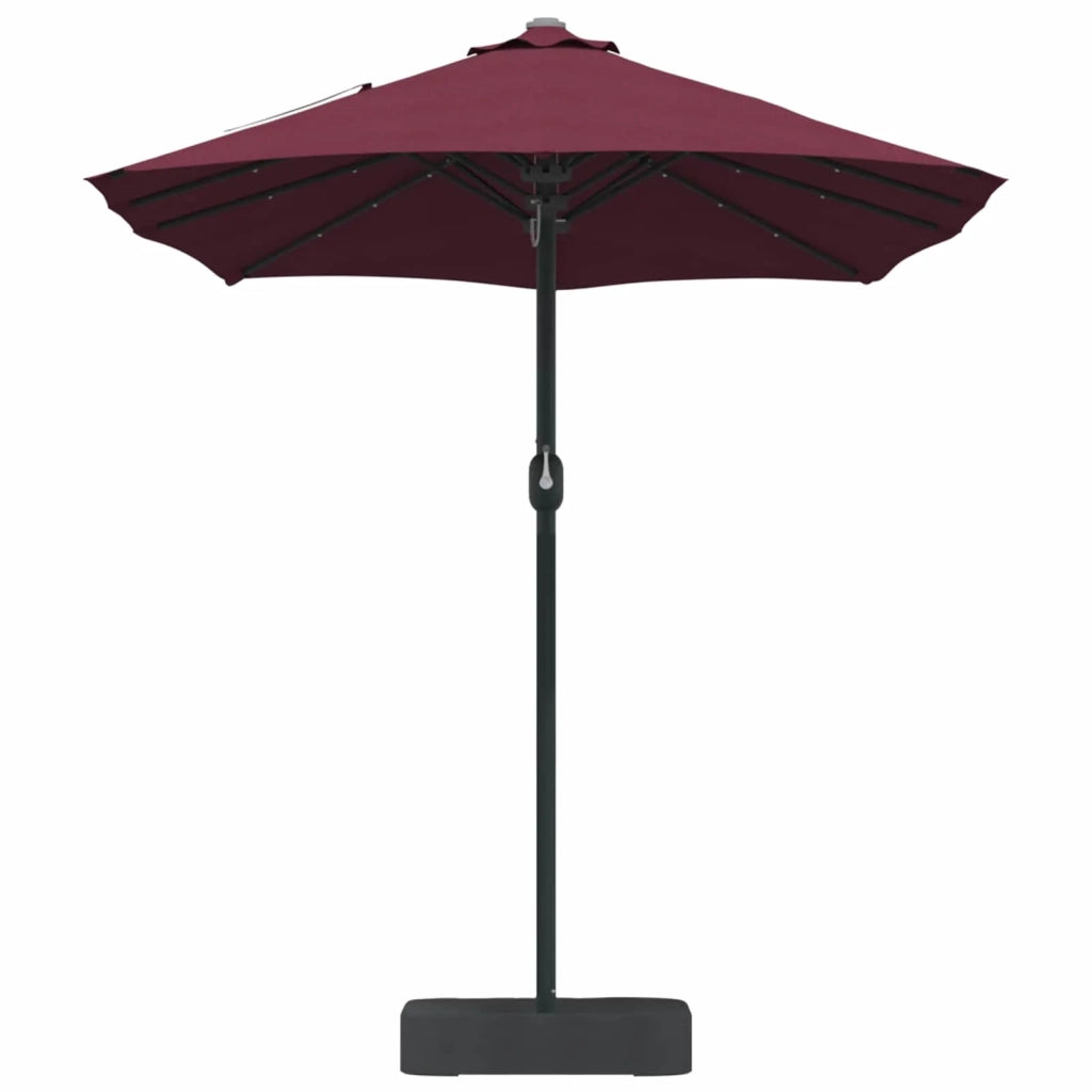 Ombrello da giardino-Ombrellone da spiaggia Rosso Bordeaux 385 x 209 x 244 cm 641070
