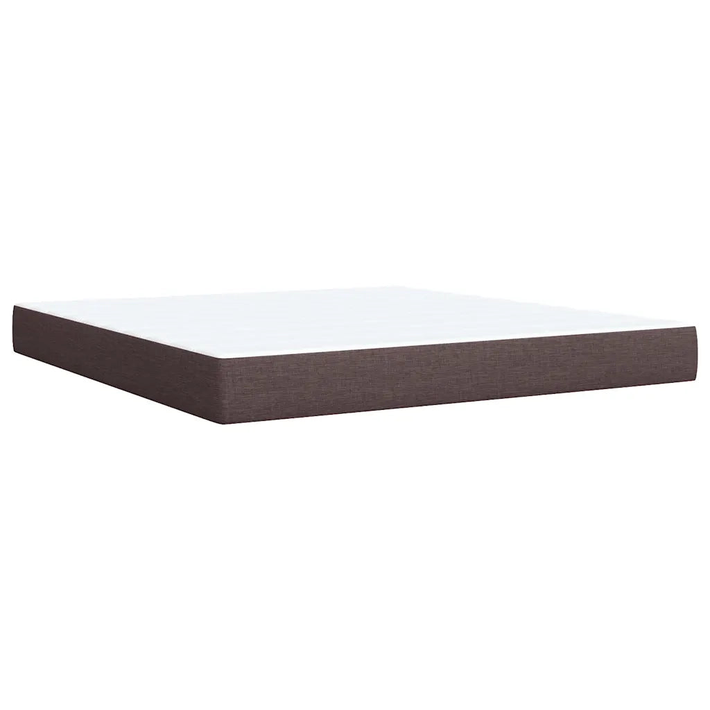 Giroletto a Molle con Materasso Marrone Scuro 180x200cm Tessuto 3291764
