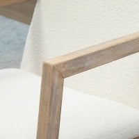 Sedia a Dondolo con Cuscini per Seduta e Schienale, in Legno, Pile e Schiuma, 60x81x71 cm, Crema