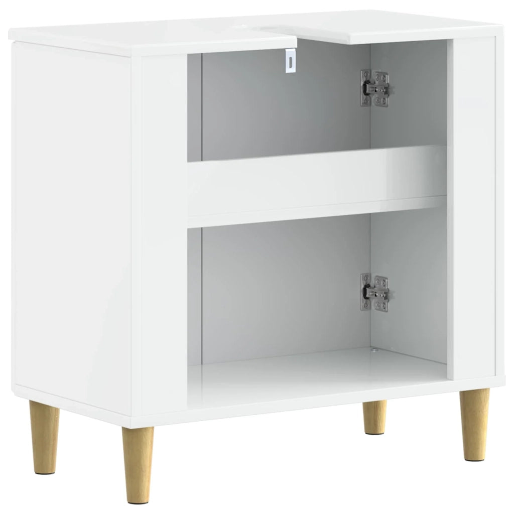 Armadio per Lavabo da Bagno ARNHEM Bianco Lucido 896569