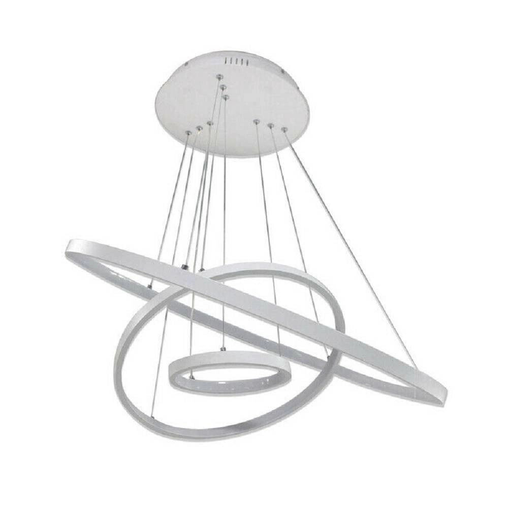 Trade Shop - Lampadario Led A Sospensione 48 W A Forma Di Pianeta Luce Calda 3000k Bianco B40 -