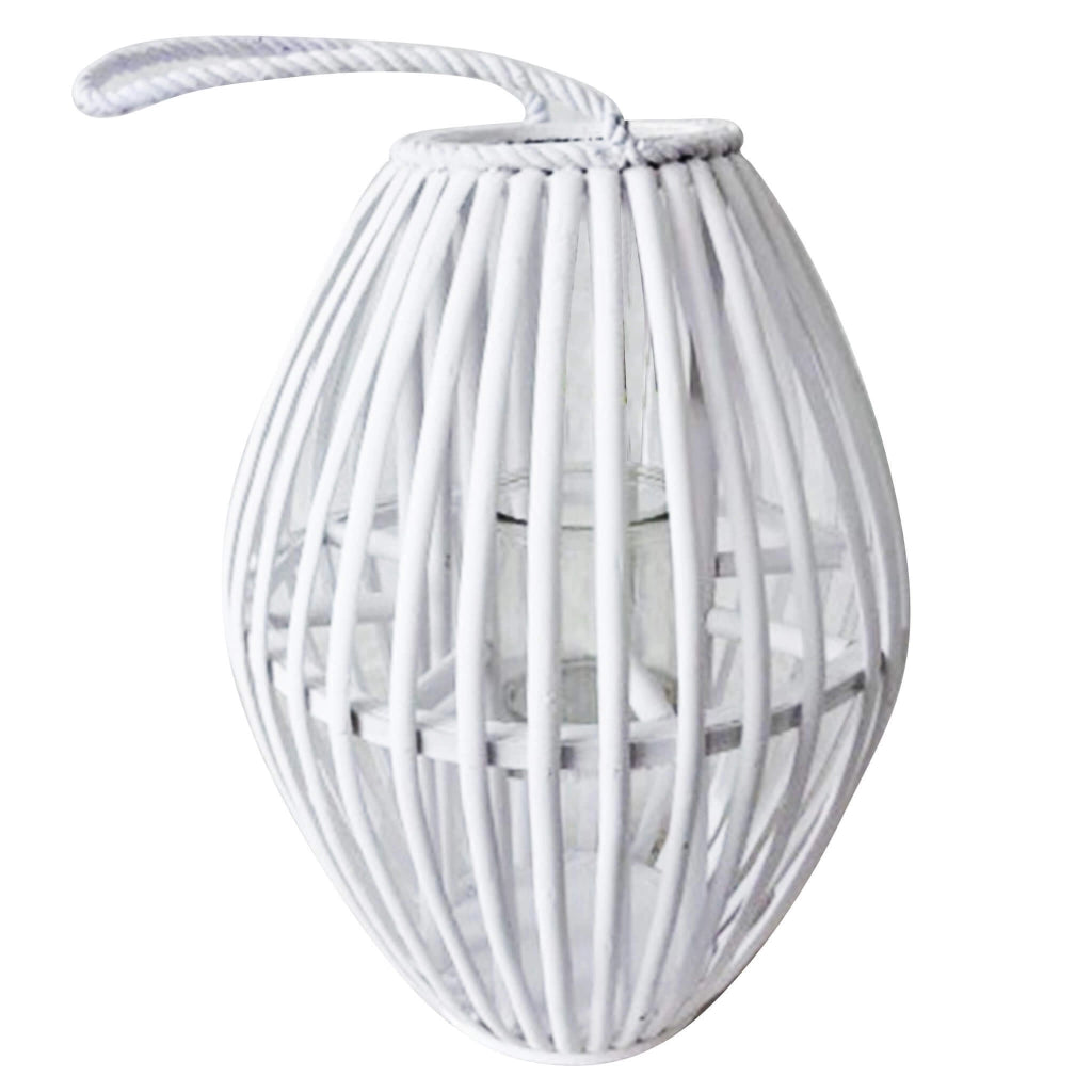 Lanterna in Vimini in Vimini Vetro cm 15 5x15 5x80 - ELE