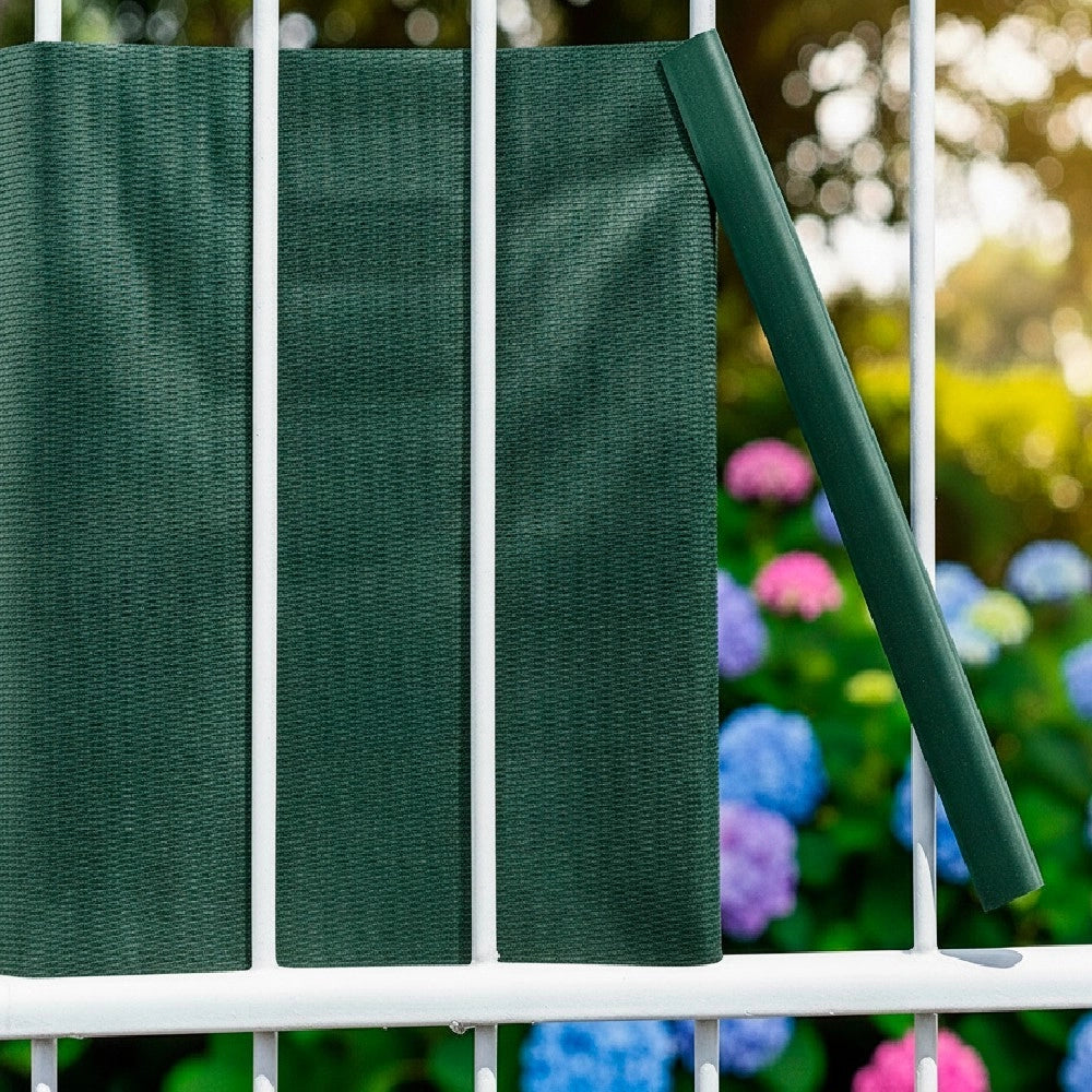 Striscia Banda Frangivista Fasce PVC Rotolo Schermo Privacy Recinzione Balcone Cancello - Verde