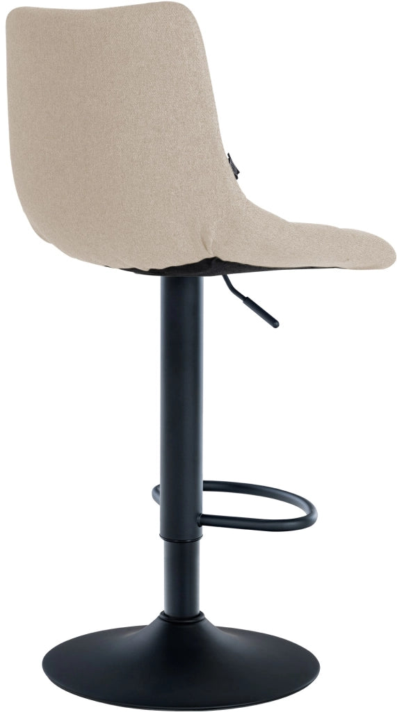 Sgabello Jerry in tessuto crema,nero