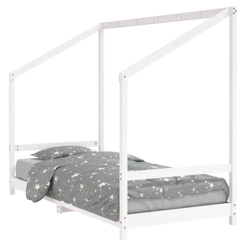 Giroletto per Bambini-Struttura Letto Bambini Bianco 90x190cm in Legno Massello di Pino 329955