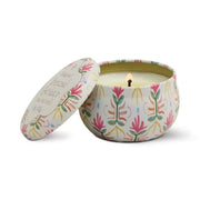 Candela in latta stampata Tulipano 56 g (2 oz) - Gardenia bronzata