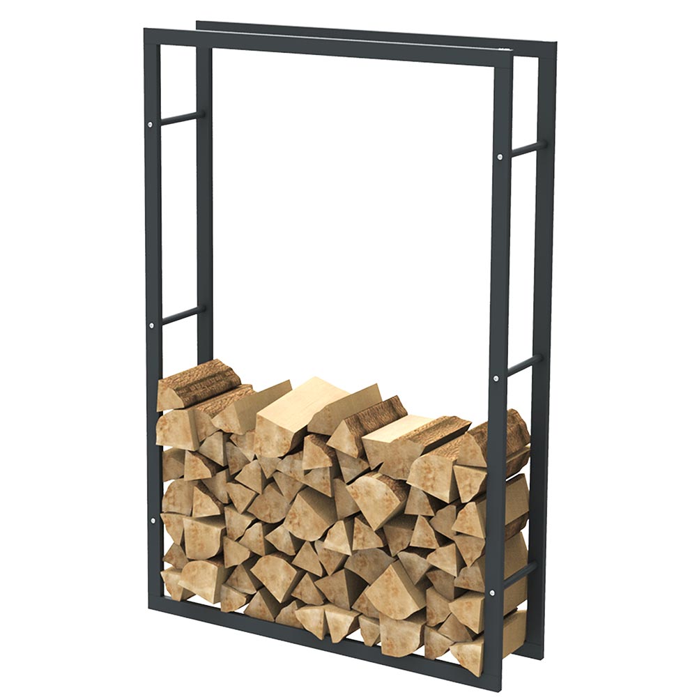 Portalegna Supporto Metallo Porta Legna Interno Legnaia Camino Stufa 150x100x25