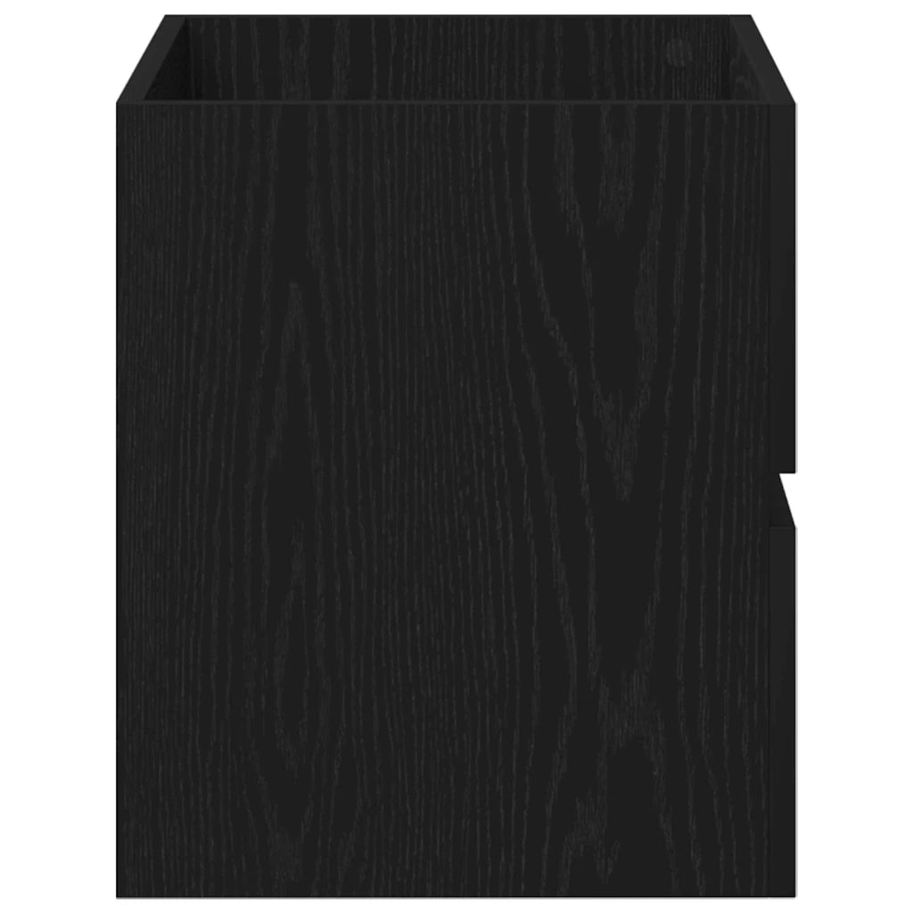 vidaXL Mobile Lavabo Rovere Nero 60x38,5x45 cm in Legno Multistrato