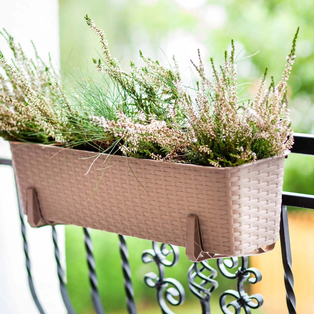 KADAX Supporto per vasi da fiori da balcone, 40 cm, 4 pezzi