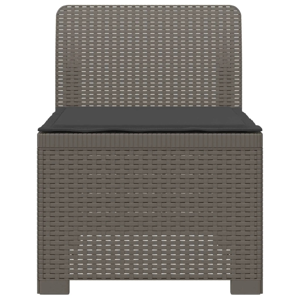 Divano da esterno-Divano da Giardino a 1 Posto con Cuscino Aspetto Rattan PP 602056