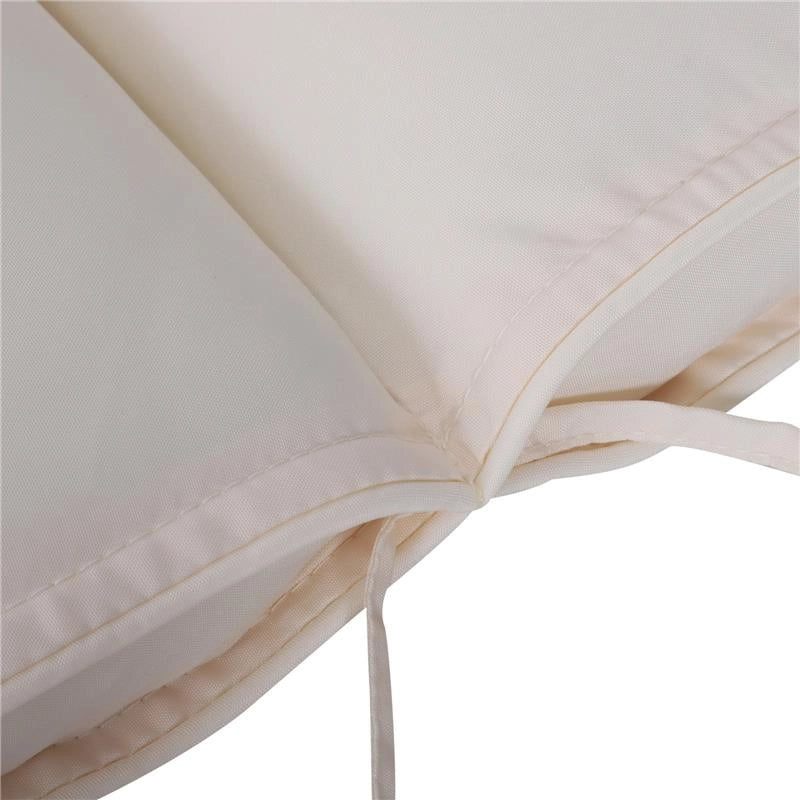 CUSCINO PER LETTINO PRENDISOLE DA GIARDINO 198 X 53 X 5 CM BIANCO CREMA
