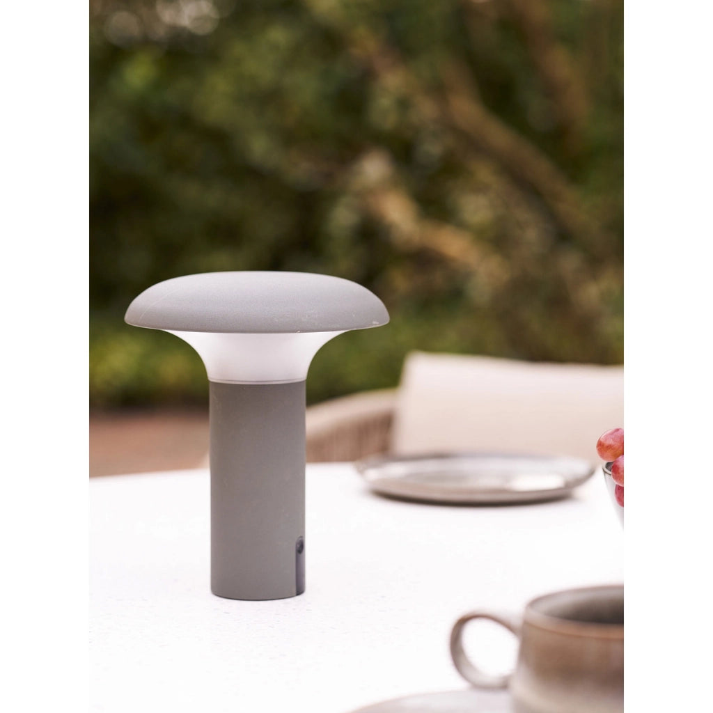 Lampada da Tavolo Ramsey, Grigio, Plastica, 17x17x21 cm